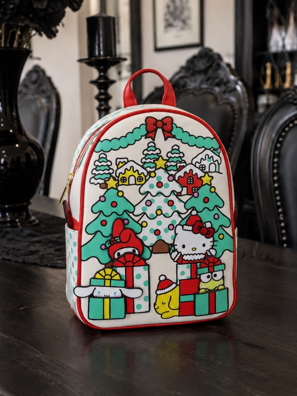 Her Universe Hello Kitty And Friends Holiday Gifts Mini Backpack. NWT